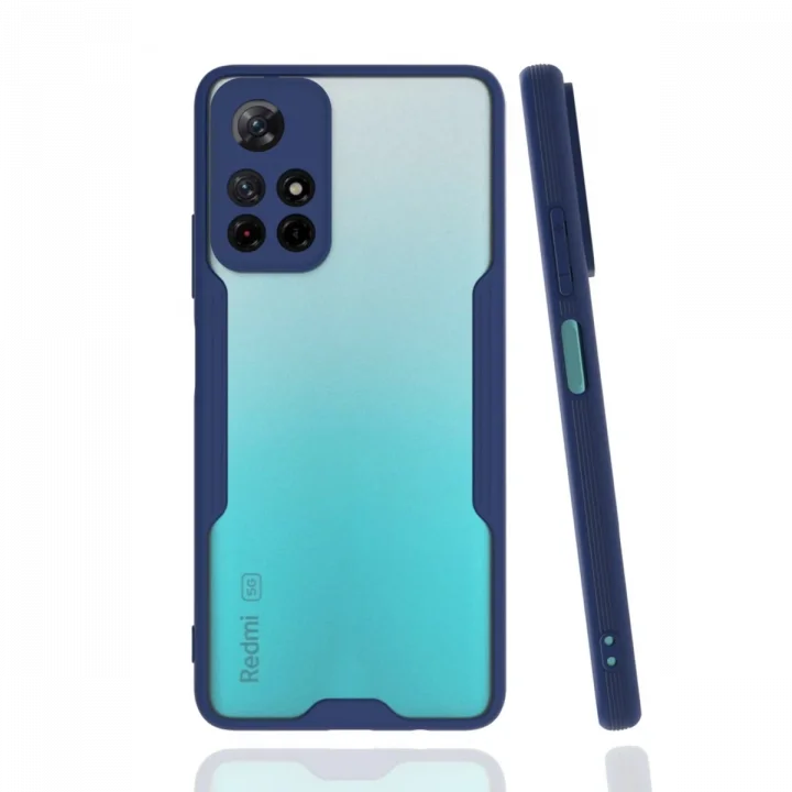 Mey İthalat®  Xiaomi Redmi Note 11T Kılıf Platin Silikon - Lacivert