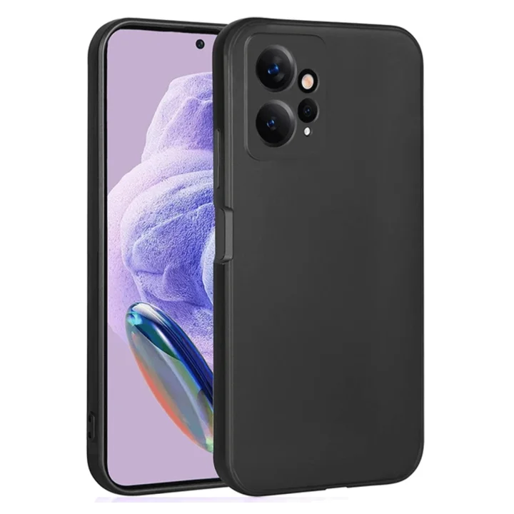 Mey İthalat®  Xiaomi Redmi Note 12 4G Kılıf First Silikon - Siyah
