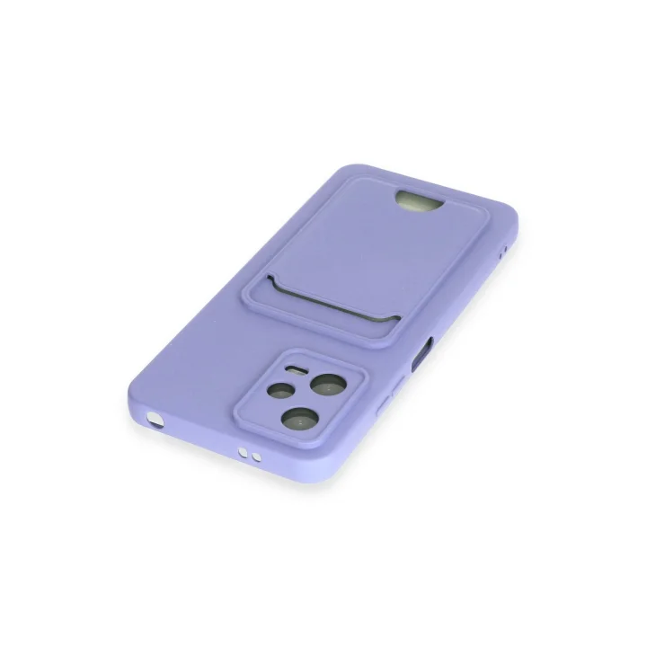 Mey İthalat®  Xiaomi Redmi Note 12 4G Kılıf Kelvin Kartvizitli Silikon - Lila