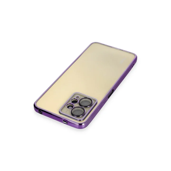 Mey İthalat®  Xiaomi Redmi Note 12 4G Kılıf  Lensli Silikon - Mor