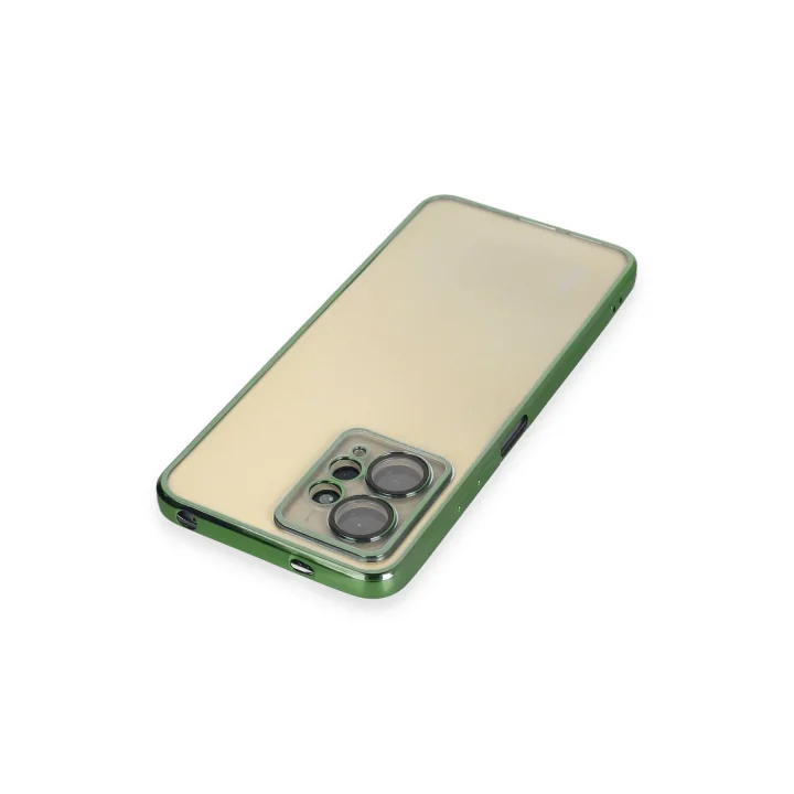 Mey İthalat®  Xiaomi Redmi Note 12 4G Kılıf  Lensli Silikon - Yeşil