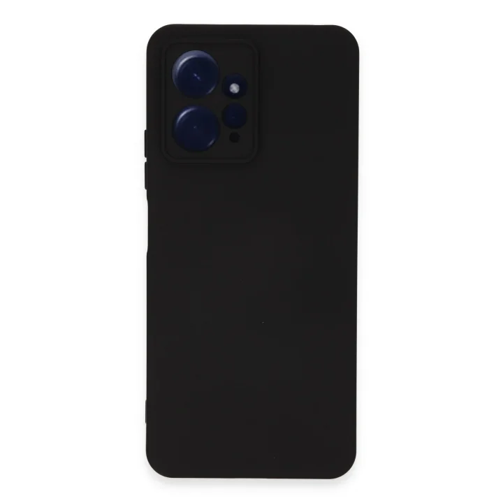 Mey İthalat®  Xiaomi Redmi Note 12 4G Kılıf Nano içi Kadife Silikon - Siyah