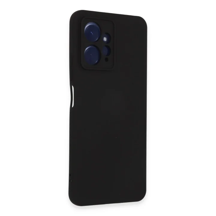Mey İthalat®  Xiaomi Redmi Note 12 4G Kılıf Nano içi Kadife Silikon - Siyah