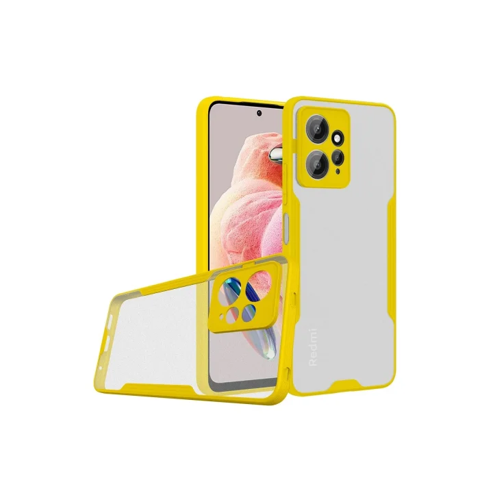 Mey İthalat®  Xiaomi Redmi Note 12 4G Kılıf Platin Silikon - Sarı