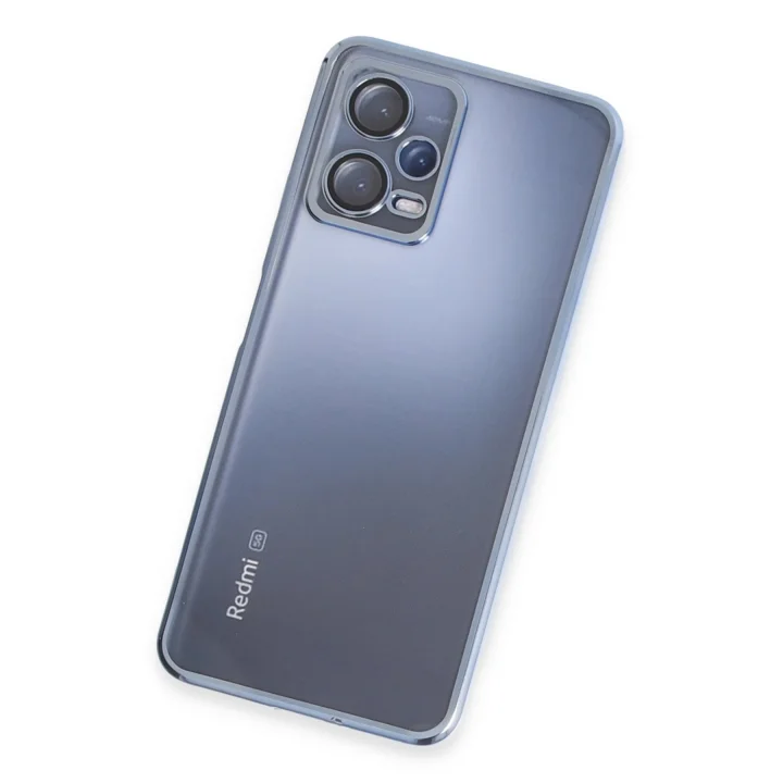 Mey İthalat®  Xiaomi Redmi Note 12 5G Kılıf  Lensli Silikon - Açık Mavi