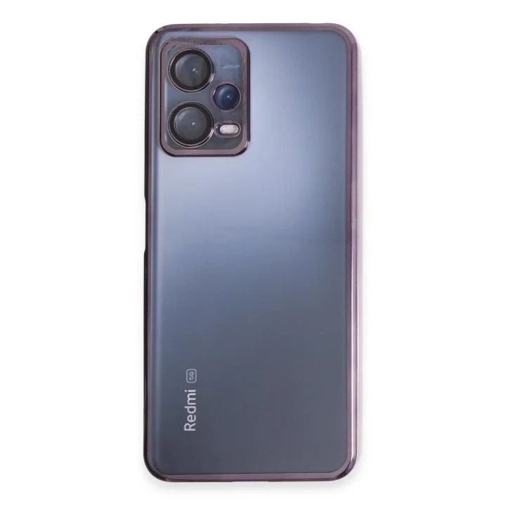 Mey İthalat®  Xiaomi Redmi Note 12 5G Kılıf  Lensli Silikon - Mor