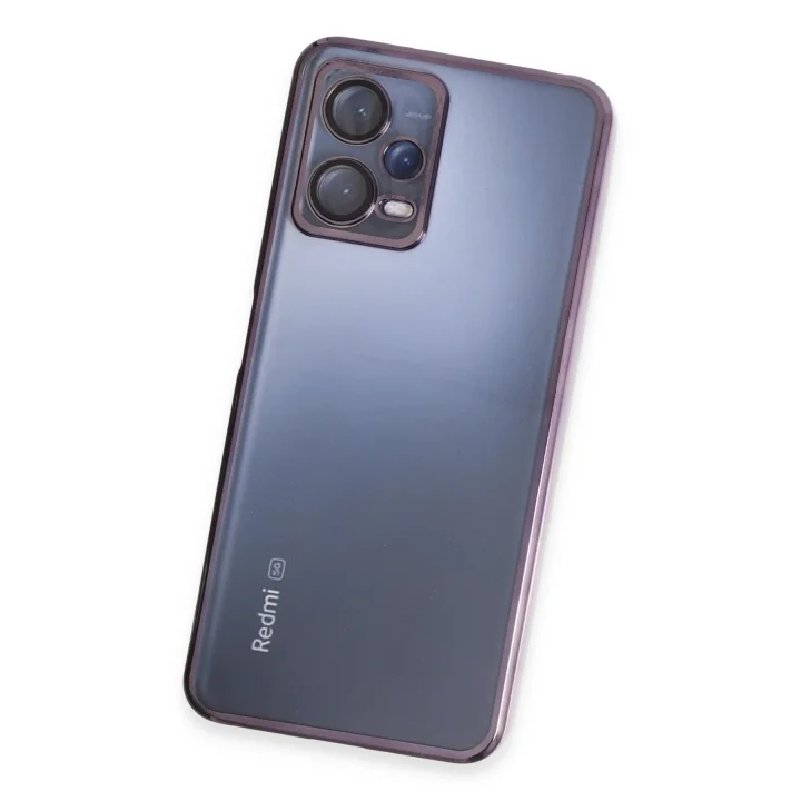 Mey İthalat®  Xiaomi Redmi Note 12 5G Kılıf  Lensli Silikon - Mor