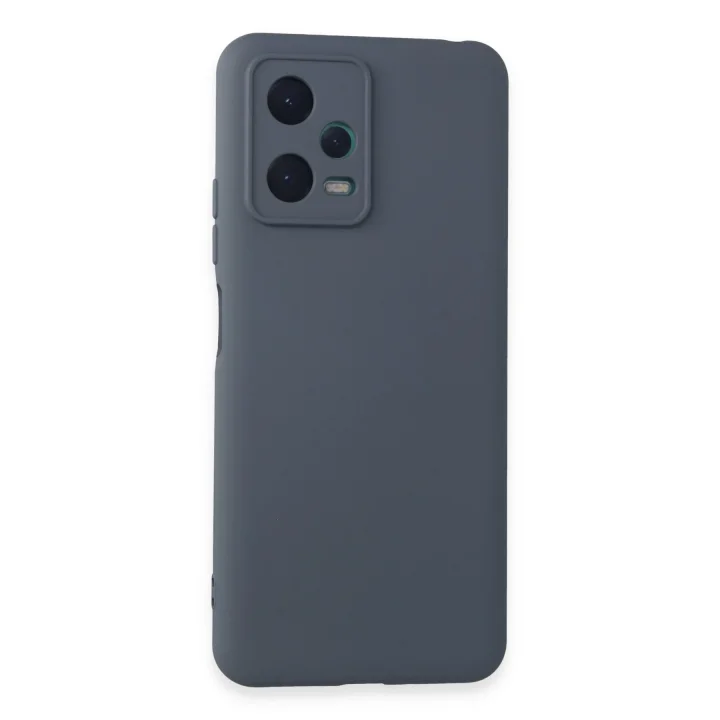 Mey İthalat®  Xiaomi Redmi Note 12 5G Kılıf Nano içi Kadife Silikon - Gri
