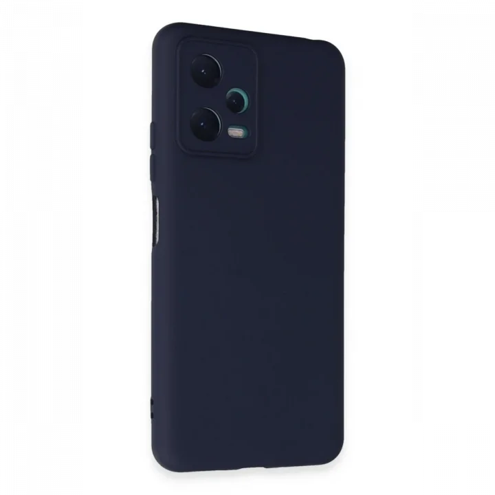 Mey İthalat®  Xiaomi Redmi Note 12 5G Kılıf Nano içi Kadife Silikon - Lacivert
