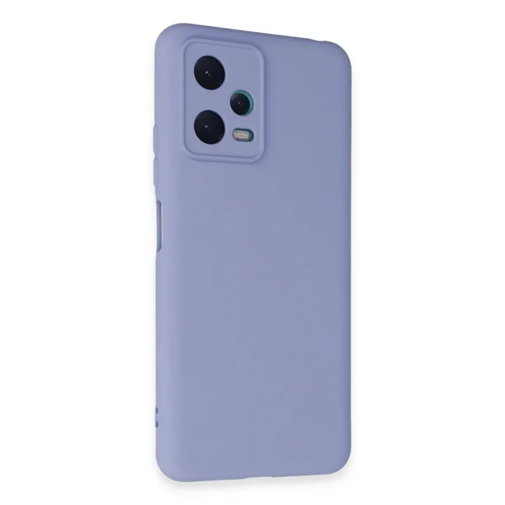 Mey İthalat®  Xiaomi Redmi Note 12 5G Kılıf Nano içi Kadife Silikon - Lila