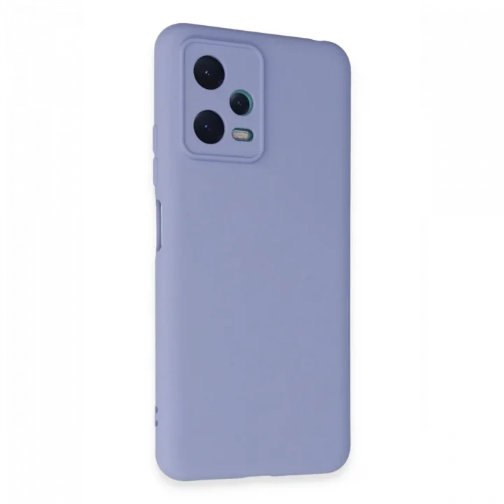 Mey İthalat®  Xiaomi Redmi Note 12 5G Kılıf Nano içi Kadife Silikon - Lila