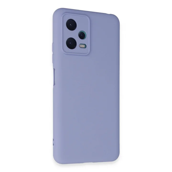Mey İthalat®  Xiaomi Redmi Note 12 5G Kılıf Nano içi Kadife Silikon - Lila
