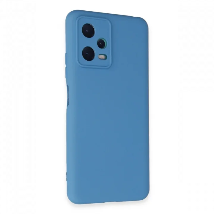 Mey İthalat®  Xiaomi Redmi Note 12 5G Kılıf Nano içi Kadife Silikon - Mavi