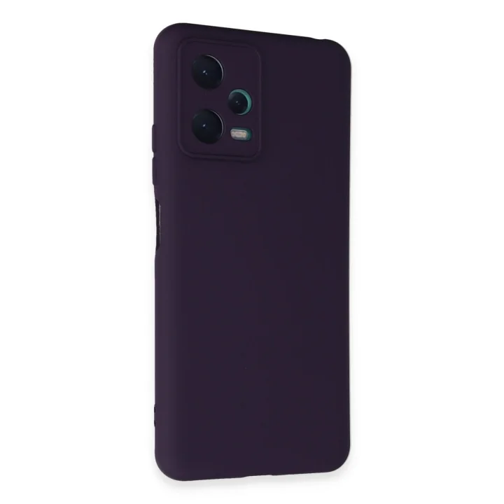 Mey İthalat®  Xiaomi Redmi Note 12 5G Kılıf Nano içi Kadife Silikon - Mor