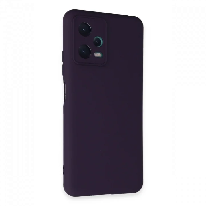 Mey İthalat®  Xiaomi Redmi Note 12 5G Kılıf Nano içi Kadife Silikon - Mor