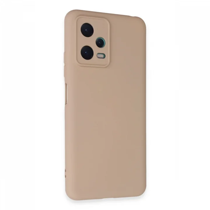 Mey İthalat®  Xiaomi Redmi Note 12 5G Kılıf Nano içi Kadife Silikon - Pudra