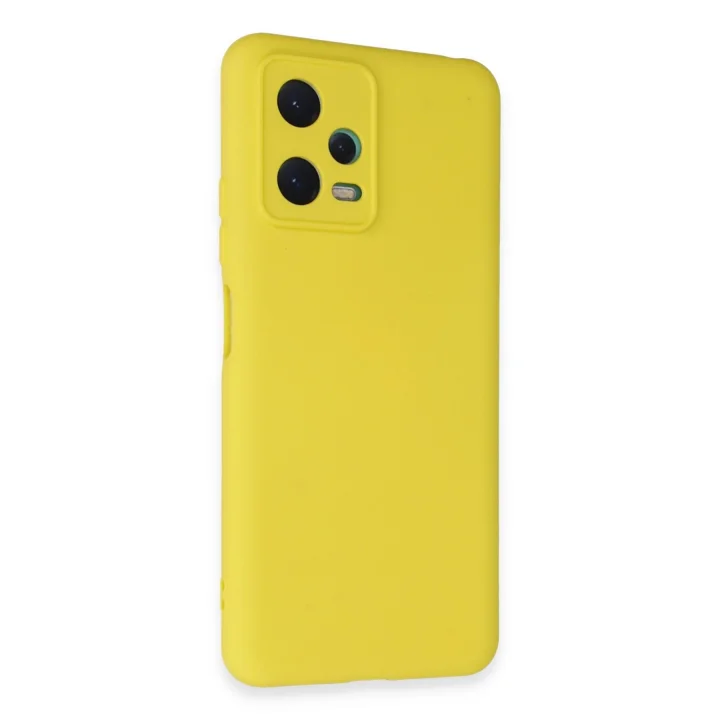 Mey İthalat®  Xiaomi Redmi Note 12 5G Kılıf Nano içi Kadife Silikon - Sarı