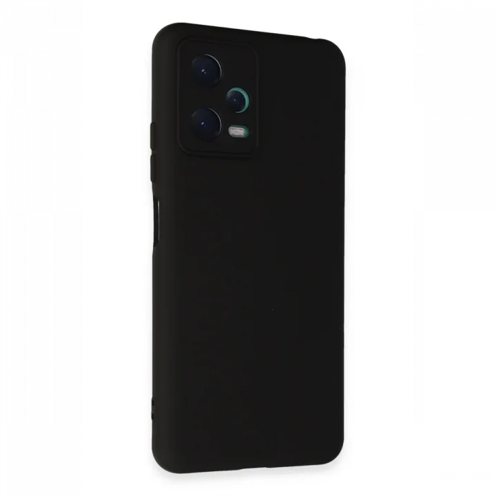 Mey İthalat®  Xiaomi Redmi Note 12 5G Kılıf Nano içi Kadife Silikon - Siyah