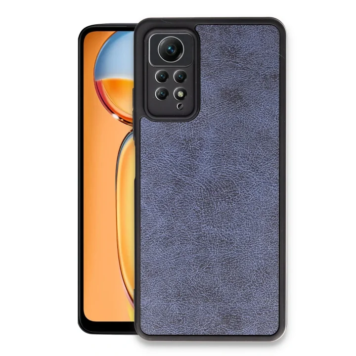 Mey İthalat®   Redmi Note 12 Pro 4G Kılıf Aras Deri Kapak - Lacivert