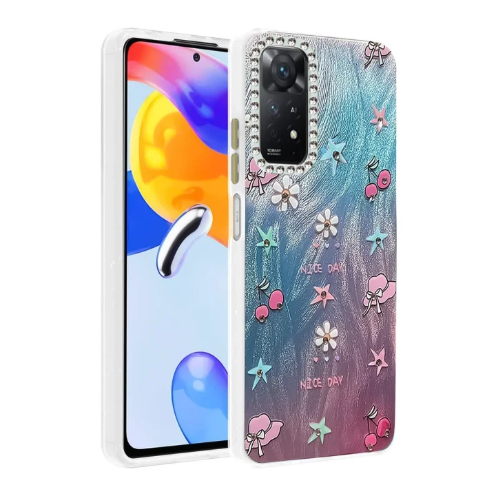Mey İthalat®  Xiaomi Redmi Note 12 Pro 4G Kılıf Blade Aynalı Desenli Kapak - Desen 4