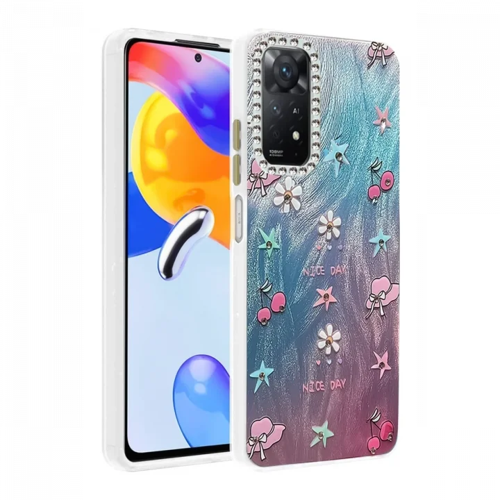 Mey İthalat®  Xiaomi Redmi Note 12 Pro 4G Kılıf Blade Aynalı Desenli Kapak - Desen 4