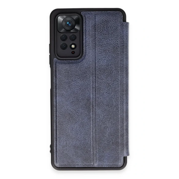 Mey İthalat®   Redmi Note 12 Pro 4G Kılıf Flip Cover - Lacivert