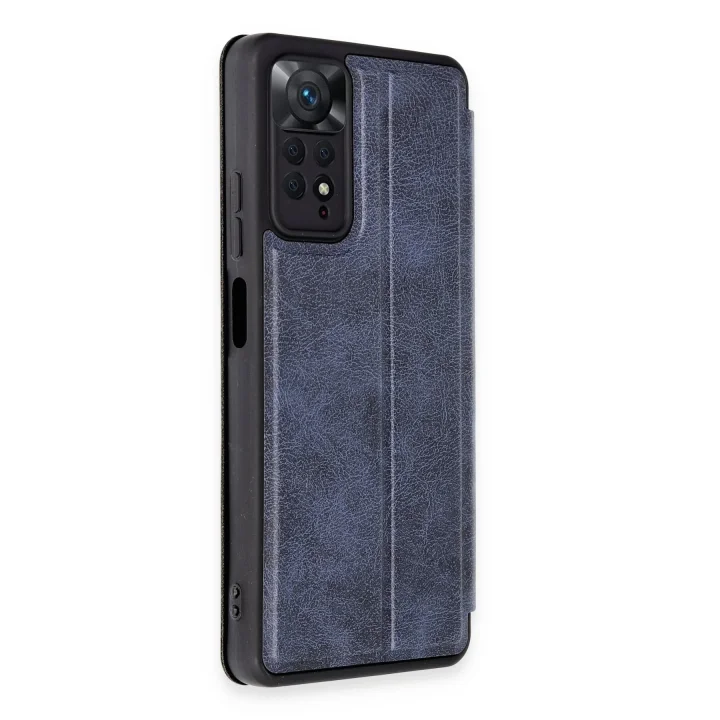 Mey İthalat®   Redmi Note 12 Pro 4G Kılıf Flip Cover - Lacivert