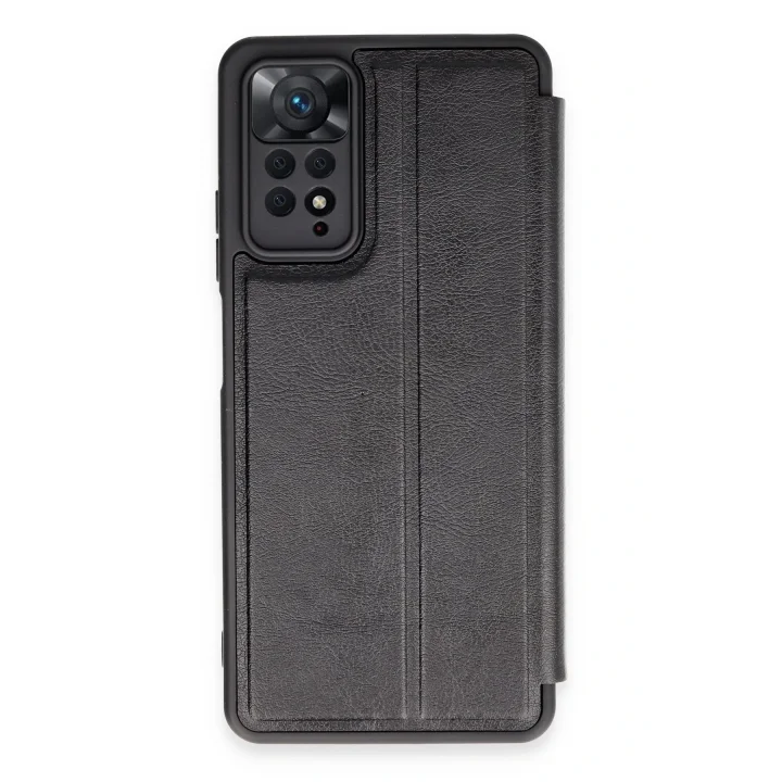 Mey İthalat®   Redmi Note 12 Pro 4G Kılıf Flip Cover - Siyah