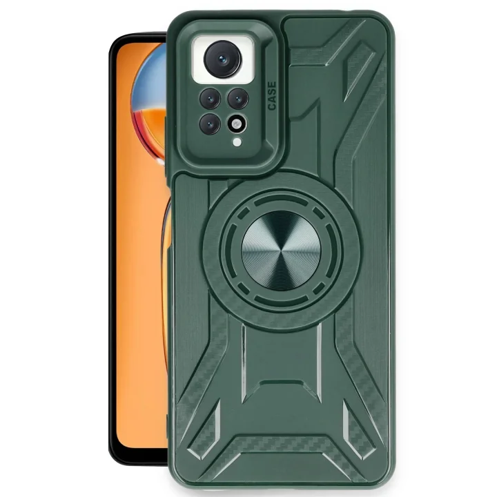 Mey İthalat®   Redmi Note 12 Pro 4G Kılıf Lincoln Silikon - Koyu Yeşil