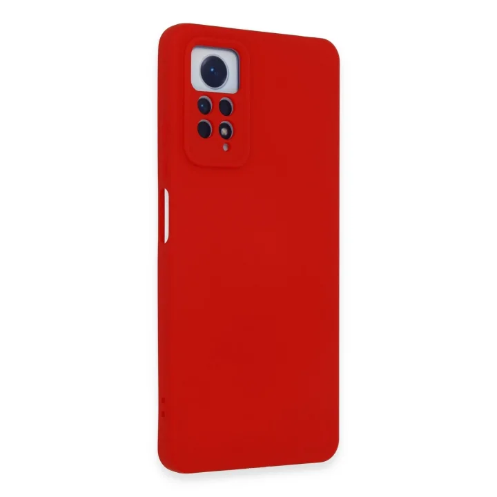 Mey İthalat®  Xiaomi Redmi Note 12 Pro 4G Kılıf Nano içi Kadife Silikon - Kırmızı