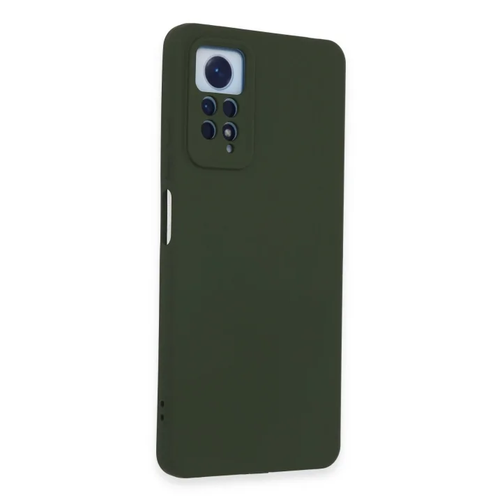 Mey İthalat®  Xiaomi Redmi Note 12 Pro 4G Kılıf Nano içi Kadife Silikon - Koyu Yeşil