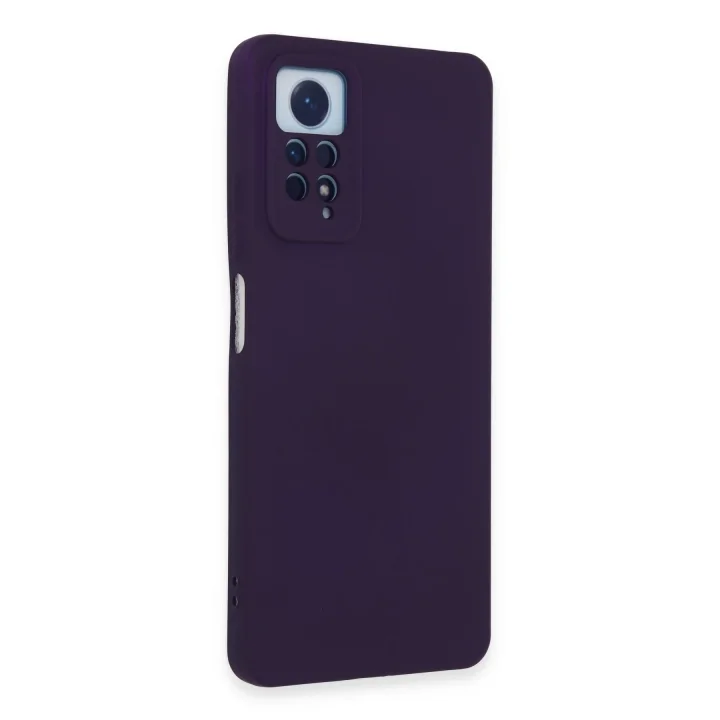 Mey İthalat®  Xiaomi Redmi Note 12 Pro 4G Kılıf Nano içi Kadife Silikon - Mor