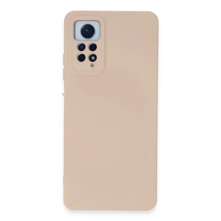 Mey İthalat®  Xiaomi Redmi Note 12 Pro 4G Kılıf Nano içi Kadife Silikon - Pudra