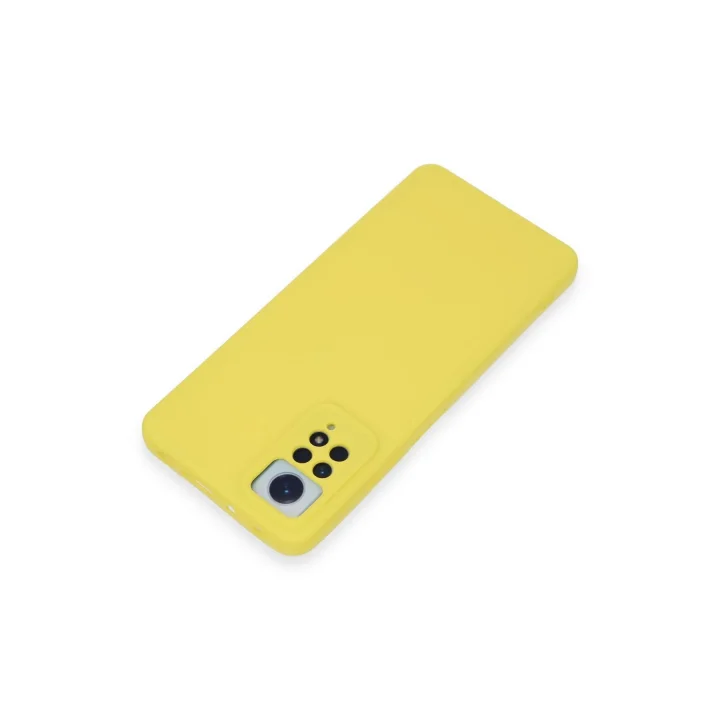 Mey İthalat®  Xiaomi Redmi Note 12 Pro 4G Kılıf Nano içi Kadife Silikon - Sarı