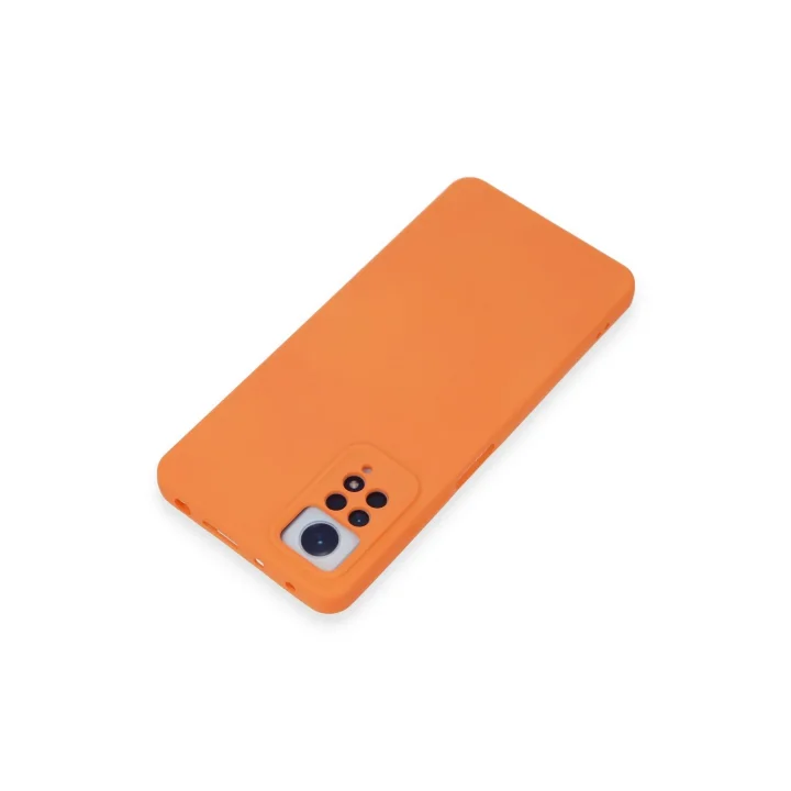 Mey İthalat®  Xiaomi Redmi Note 12 Pro 4G Kılıf Nano içi Kadife Silikon - Turuncu