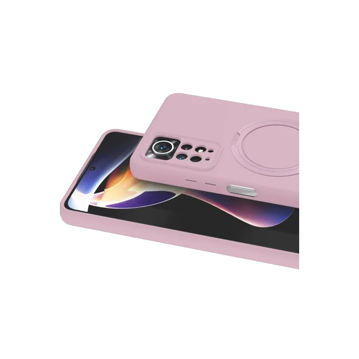 Mey İthalat®  Xiaomi Redmi Note 12 Pro 4G Regal Magsafe Standlı Kapak - Açık Pembe