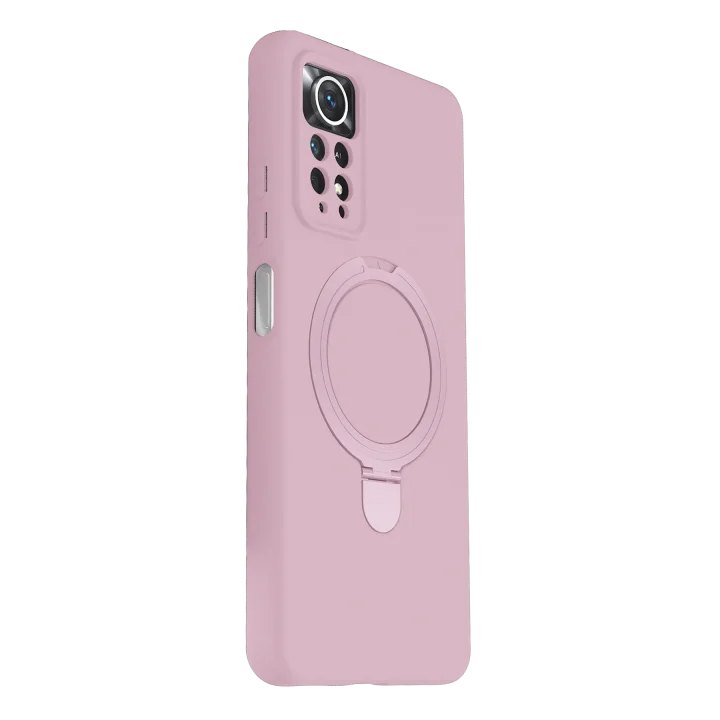 Mey İthalat®  Xiaomi Redmi Note 12 Pro 4G Regal Magsafe Standlı Kapak - Açık Pembe