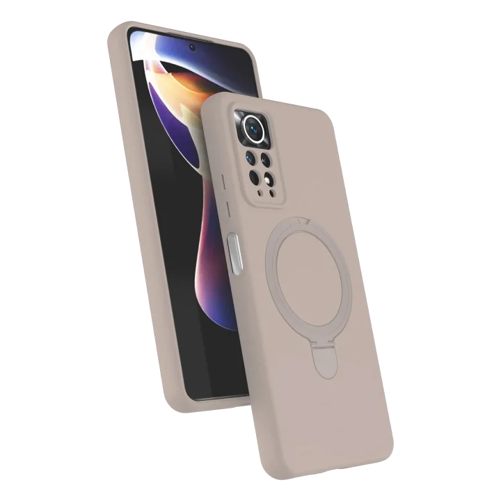Mey İthalat®   Redmi Note 12 Pro 4G Regal Magsafe Standlı Kapak - Çöl Titanyum