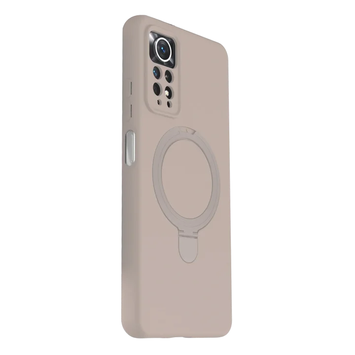 Mey İthalat®   Redmi Note 12 Pro 4G Regal Magsafe Standlı Kapak - Çöl Titanyum