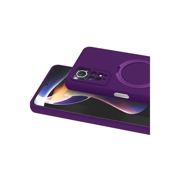 Mey İthalat®   Redmi Note 12 Pro 4G Regal Magsafe Standlı Kapak - Derin Mor
