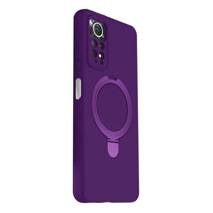 Mey İthalat®   Redmi Note 12 Pro 4G Regal Magsafe Standlı Kapak - Derin Mor