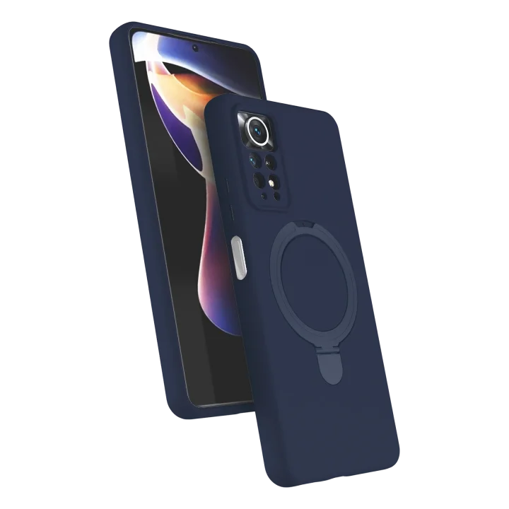 Mey İthalat®   Redmi Note 12 Pro 4G Regal Magsafe Standlı Kapak - Lacivert