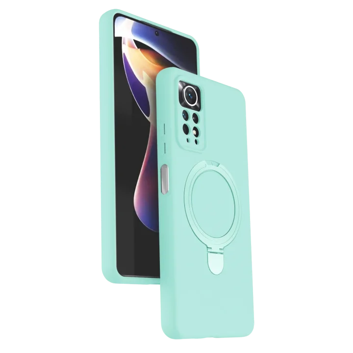 Mey İthalat®  Xiaomi Redmi Note 12 Pro 4G Regal Magsafe Standlı Kapak - Su Yeşili