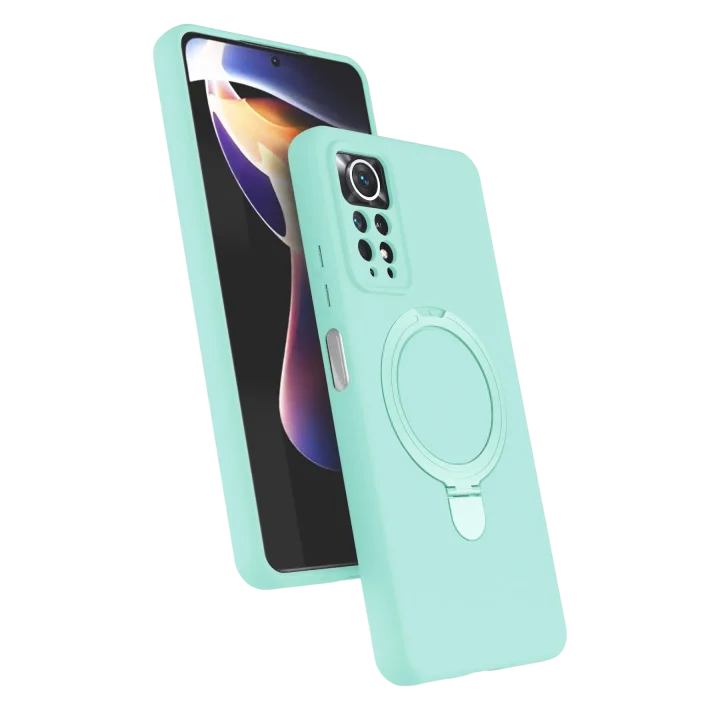 Mey İthalat®  Xiaomi Redmi Note 12 Pro 4G Regal Magsafe Standlı Kapak - Su Yeşili