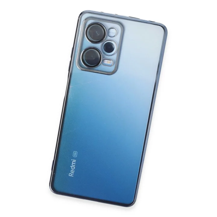 Mey İthalat®  Xiaomi Redmi Note 12 Pro 5G Kılıf  Lensli Silikon - Açık Mavi