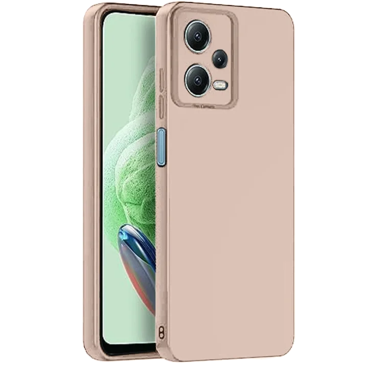 Mey İthalat®  Xiaomi Redmi Note 12 Pro 5G Kılıf Nano içi Kadife Silikon - Pudra
