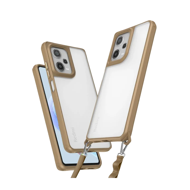 Mey İthalat®  Xiaomi Redmi Note 12 Pro 5G Kılıf Penta Silikon Kılıf - Çöl Titanyum