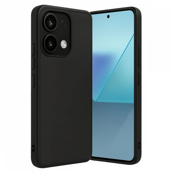 Mey İthalat®   Redmi Note 13 Pro 4G Kılıf Aras Deri Kapak - Siyah