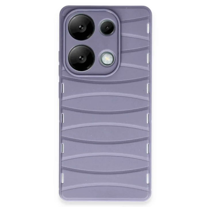 Mey İthalat®   Redmi Note 13 Pro 4G Kılıf Bibercas Silikon Kapak - Lila