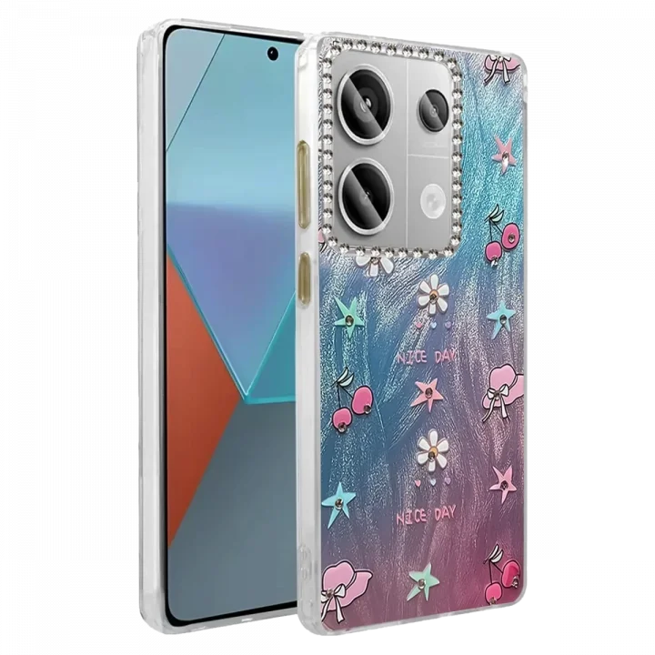 Mey İthalat®  Xiaomi Redmi Note 13 Pro 4G Kılıf Blade Aynalı Desenli Kapak - Desen 4